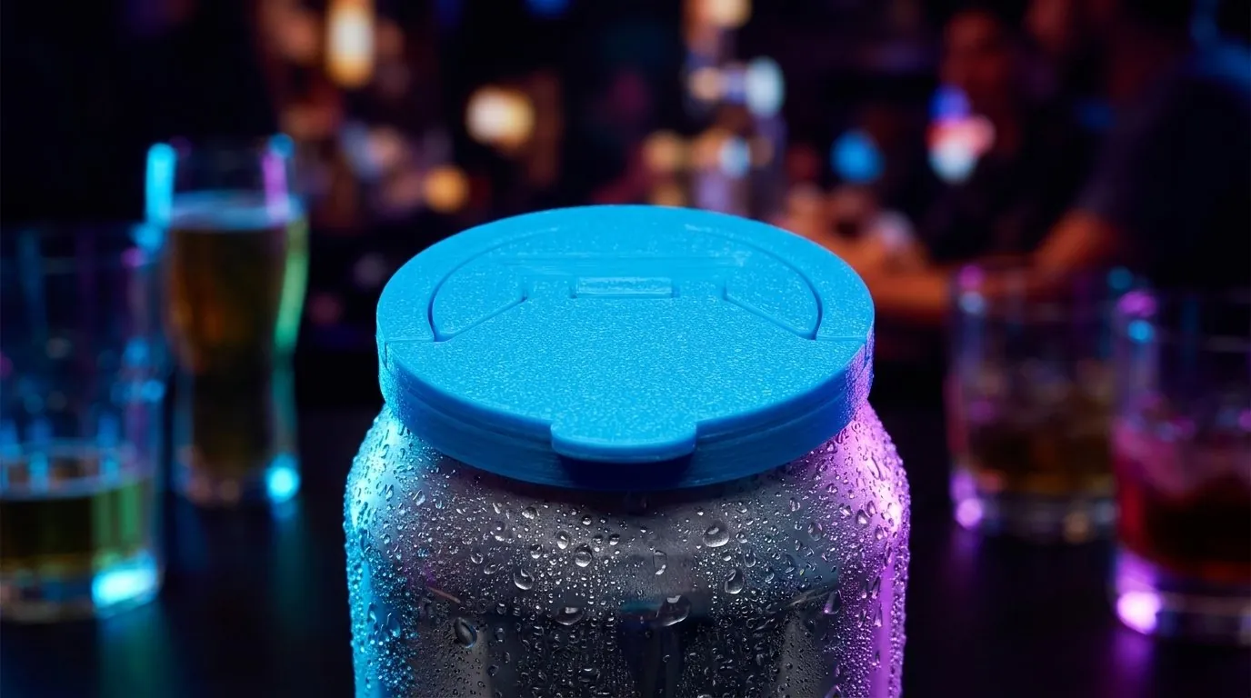 SipLock sur une canette dans un bar